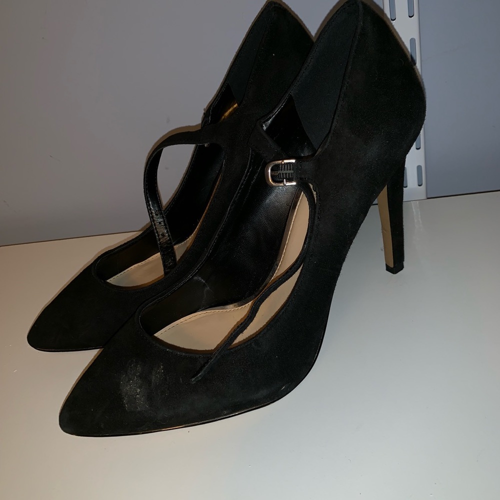 Black Jessica Simpson heels with ankle strap